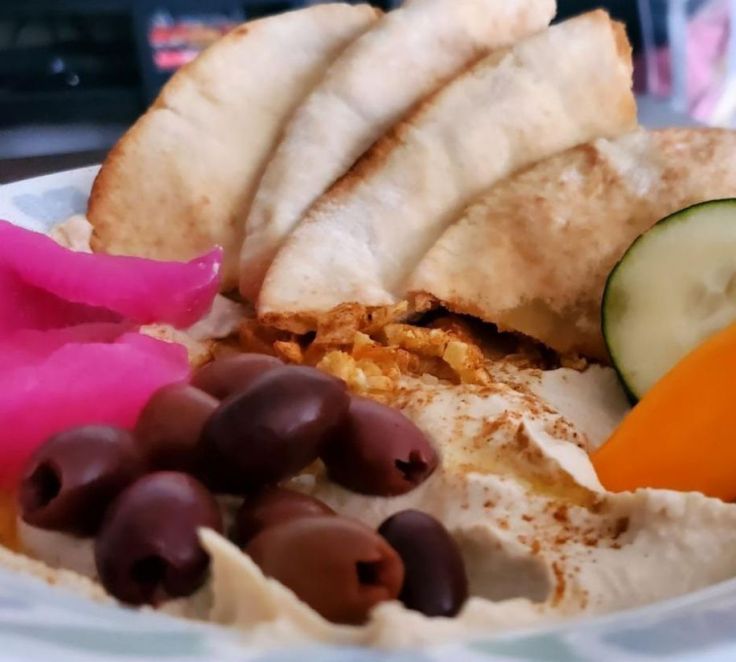 Homemade Maneesh, and&nbsp;Hummus